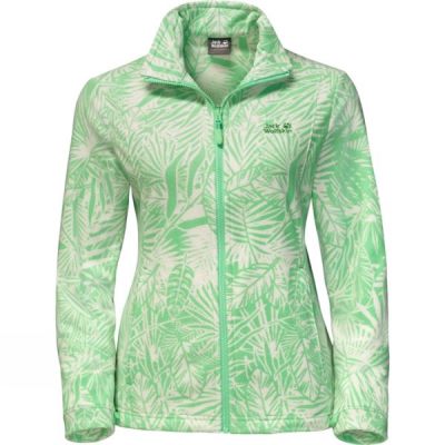 Fleece Jack Wolfskin Kiruna Jungle Mujer Verde - Chile UNJ421379